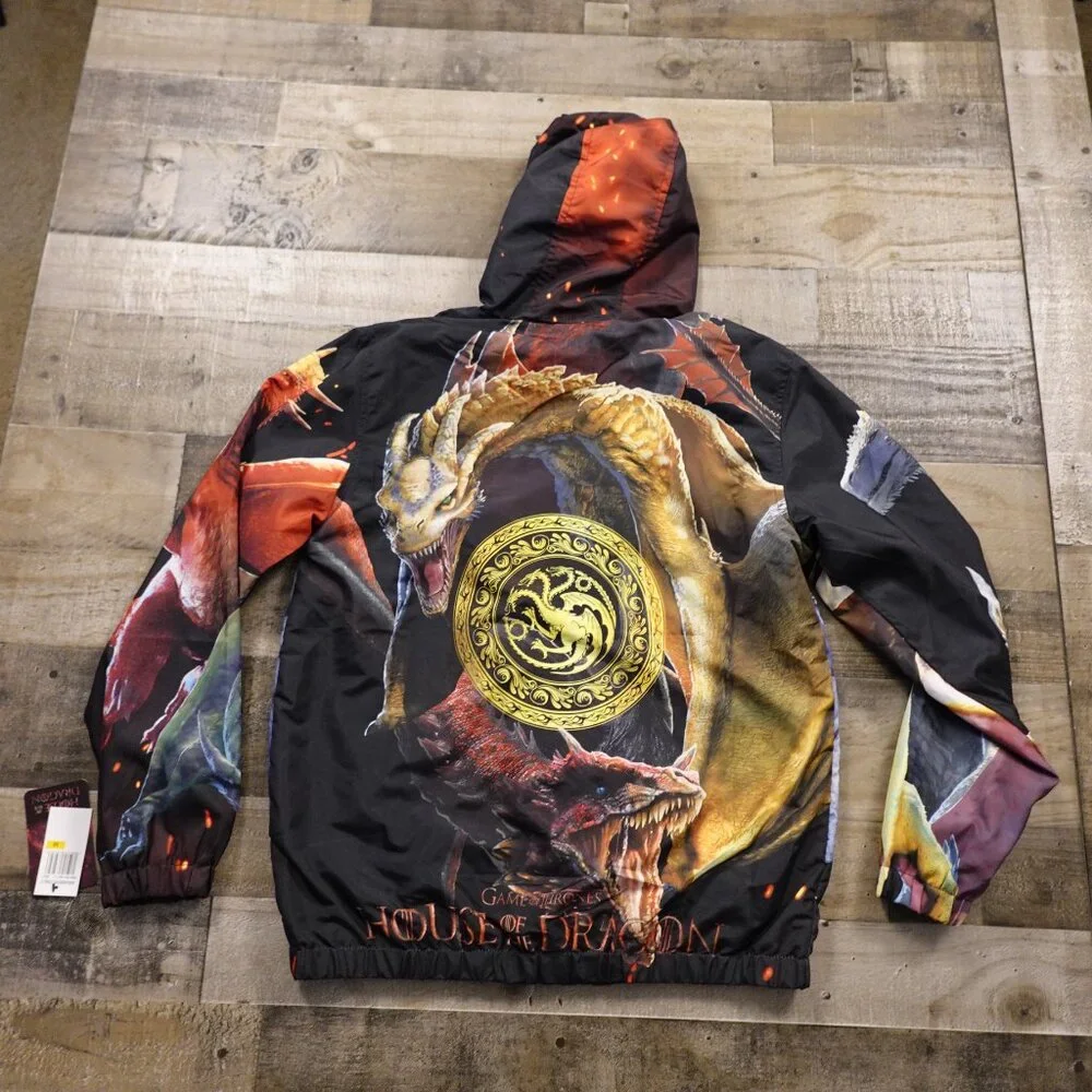 Members Only HBO Game of‎ Thrones House of the Dragon Windbreaker Jacket medium